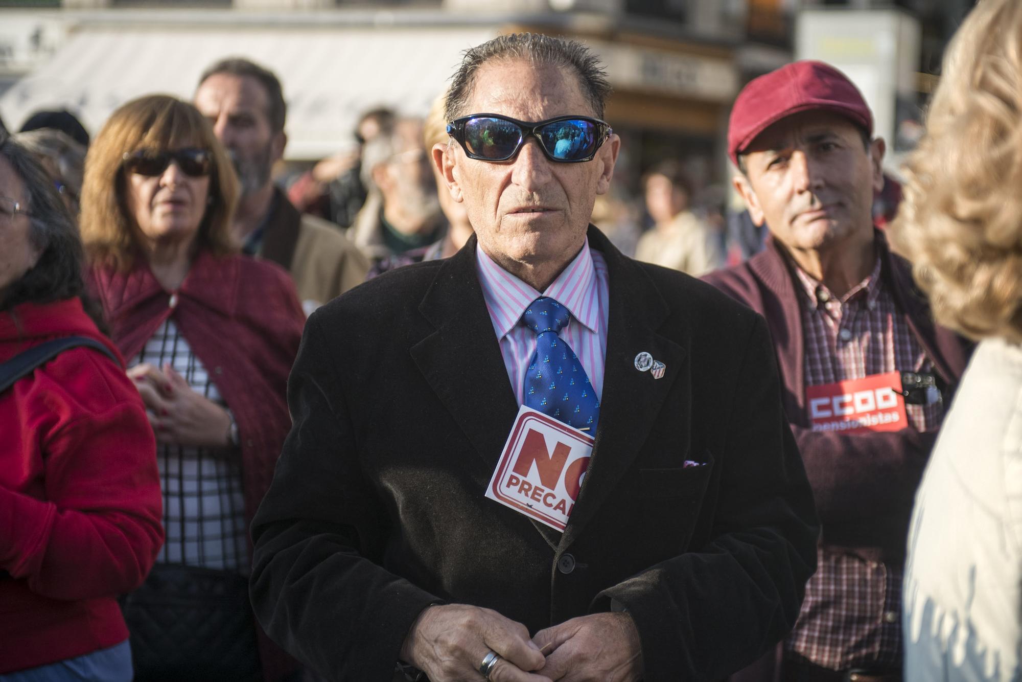 Las columnas de pensionistas llegadas del sur y el norte llegan a la Puerta del Sol - 7